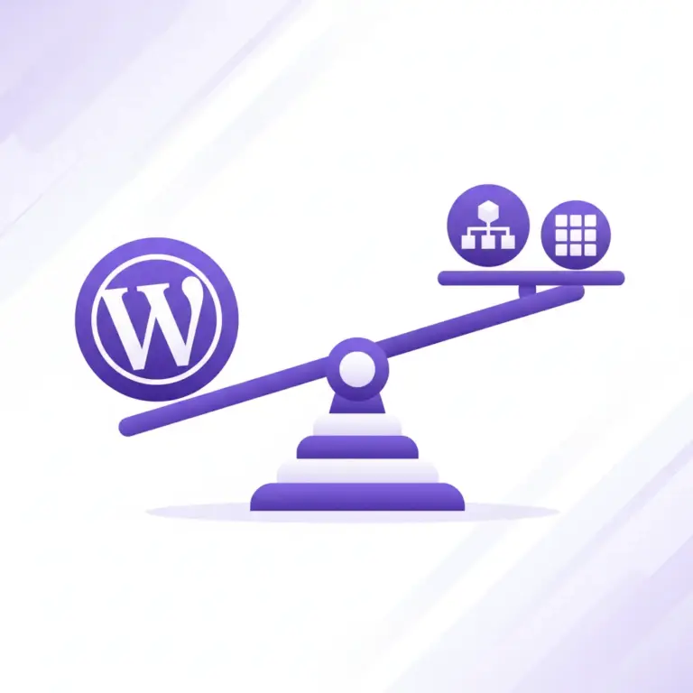 Scale comparing WordPress against other website platforms for SEO